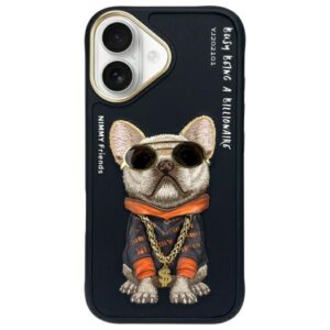 Nimmy dėklas Apple iPhone 16 6.1" black Glasses Cool Dog - Image 1