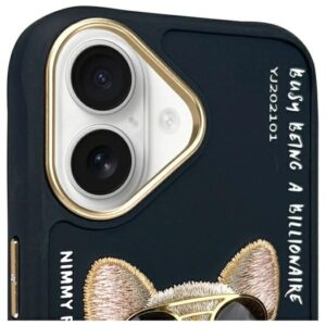 Nimmy dėklas Apple iPhone 16 6.1" black Glasses Cool Dog - Image 3