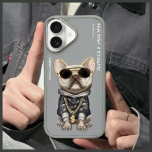 Nimmy dėklas Apple iPhone 16 6.1" gray Glasses Cool Dog - Image 10