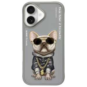 Nimmy dėklas Apple iPhone 16 6.1" gray Glasses Cool Dog - Image 1