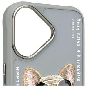 Nimmy dėklas Apple iPhone 16 6.1" gray Glasses Cool Dog - Image 5