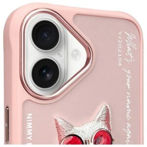 Nimmy dėklas Apple iPhone 16 6.1" pink Glasses Cool Cat - Image 3