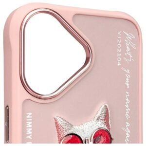 Nimmy dėklas Apple iPhone 16 6.1" pink Glasses Cool Cat - Image 5