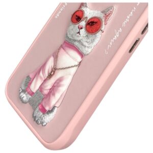 Nimmy dėklas Apple iPhone 16 6.1" pink Glasses Cool Cat - Image 7