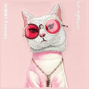 Nimmy dėklas Apple iPhone 16 Pro Max 6.9" pink Glasses Cool Cat - Image 7