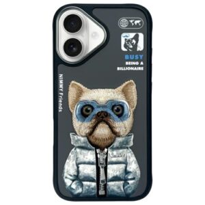 Nimmy dėklas Apple iPhone 16 6.1" juodos spalvos Cool&Cute 2.0 Dog