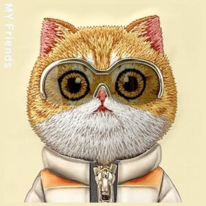 Nimmy dėklas Apple iPhone 16 Pro Max 6.9" khaki Cool&Cute 2.0 Cat - Image 7