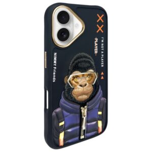 Nimmy dėklas Apple iPhone 16 6.1" juodos spalvos Cool&Cute 2.0 Monkey - Image 2