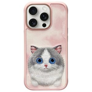 Nimmy dėklas Apple iPhone 16 Pro Max 6.9" rožinės spalvos Big Eyed Pet 2.0 Cat - Image 1