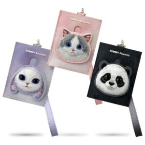 Nimmy card wallet rožinės spalvos Big Eyed Pet 2.0 Cat - Image 5