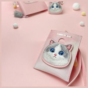 Nimmy card wallet rožinės spalvos Big Eyed Pet 2.0 Cat - Image 4