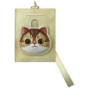 Nimmy 3in1 Set phone bag + wallet + locator case khaki Big Eyed Pet 2.0 Cat - Image 3