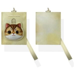 Nimmy 3in1 Set phone bag + wallet + locator case khaki Big Eyed Pet 2.0 Cat - Image 8