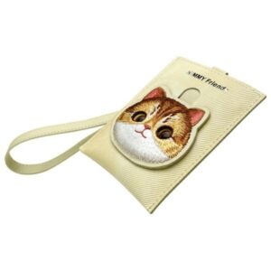Nimmy 3in1 Set phone bag + wallet + locator case khaki Big Eyed Pet 2.0 Cat - Image 7