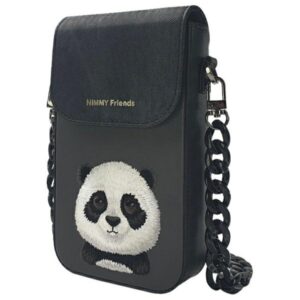 Nimmy 3in1 Set phone bag + wallet + locator case juodos spalvos Big Eyed Pet 2.0 Panda - Image 5