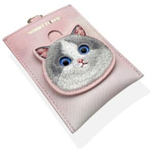 Nimmy 3in1 Set phone bag + wallet + locator case rožinės spalvos Big Eyed Pet 2.0 Cat - Image 8