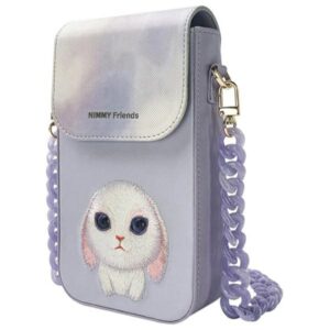 Nimmy 3in1 Set phone bag + wallet + locator case purple Big Eyed Pet 2.0 Rabbit - Image 5