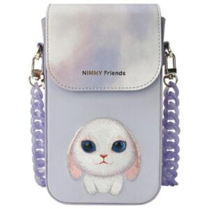 Nimmy 3in1 Set phone bag + wallet + locator case purple Big Eyed Pet 2.0 Rabbit - Image 2