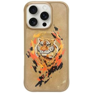 Nimmy Tiger MagSafe dėklas Apple iPhone 16 Pro light rudos spalvos - Image 1