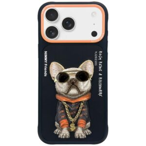 Dėklas Nimmy Glasses Cool Dog for Apple iPhone 17 Pro juodos spalvos - Image 1