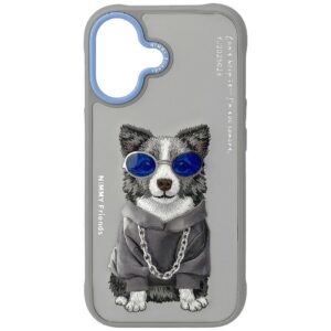 Dėklas Nimmy Glasses Cool Dog for Apple iPhone 17 grey - Image 1