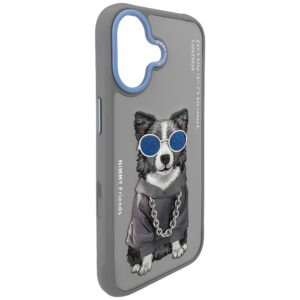 Dėklas Nimmy Glasses Cool Dog for Apple iPhone 17 grey - Image 4