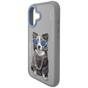 Dėklas Nimmy Glasses Cool Dog for Apple iPhone 17 grey - Image 5