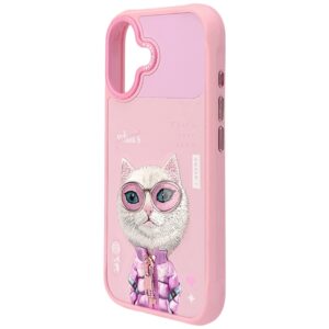 Dėklas Nimmy Cool&Cute 2.0 Cat Apple iPhone 17 rožinės spalvos - Image 5