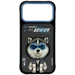 Dėklas Nimmy Cool&Cute 2.0 Wolf Apple iPhone 17 Pro Max juodos spalvos