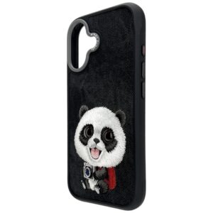 Dėklas Nimmy Big Eyed Pet 2.0 Panda Apple iPhone 17 juodos spalvos - Image 4