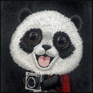 Dėklas Nimmy Big Eyed Pet 2.0 Panda Apple iPhone 17 juodos spalvos - Image 6