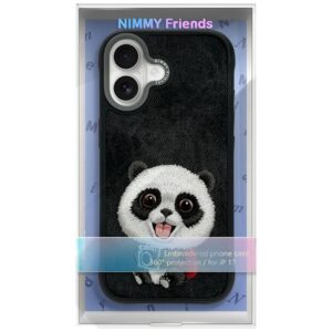 Dėklas Nimmy Big Eyed Pet 2.0 Panda Apple iPhone 17 juodos spalvos - Image 7