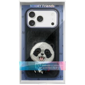 Dėklas Nimmy Big Eyed Pet 2.0 Panda Apple iPhone 17 Pro Max juodos spalvos - Image 2