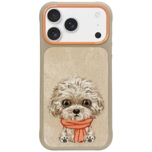 Dėklas Nimmy Big Eyed Pet 2.0 Dog Apple iPhone 17 Pro beige