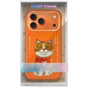 Dėklas Nimmy Glasses Cool Cat for Apple iPhone 17 Pro oranžinės spalvos - Image 7