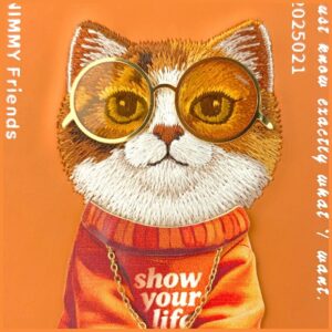 Dėklas Nimmy Glasses Cool Cat for Apple iPhone 17 Pro oranžinės spalvos - Image 6