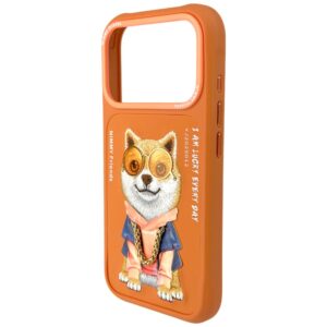 Dėklas Nimmy Glasses Cool Dog for Apple iPhone 17 Pro Max oranžinės spalvos - Image 4