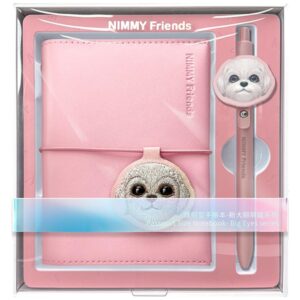 Notebook + pen Set 2-in-1 Nimmy New Big-Eye Cute Pets 2.0 Dog rožinės spalvos - Image 8