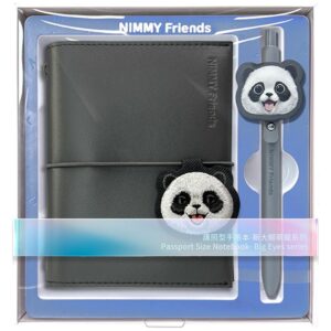 Notebook + pen Set 2-in-1 Nimmy New Big-Eye Cute Pets 2.0 Panda juodos spalvos - Image 8
