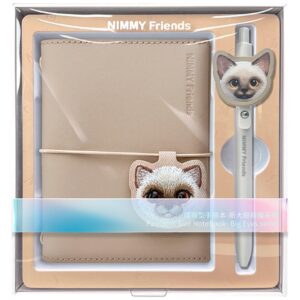Notebook + pen Set 2-in-1 Nimmy New Big-Eye Cute Pets 2.0 Cat brown - Image 8