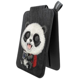 Magnetic phone wallet stand Nimmy New Big-Eye Cute Pets 2.0 Panda juodos spalvos - Image 2