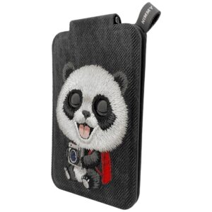 Magnetic phone wallet stand Nimmy New Big-Eye Cute Pets 2.0 Panda juodos spalvos - Image 3