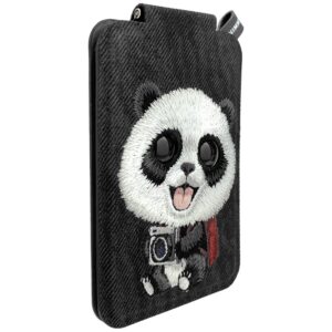 Magnetic phone wallet stand Nimmy New Big-Eye Cute Pets 2.0 Panda juodos spalvos - Image 4