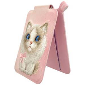 Magnetic phone wallet stand Nimmy New Big-Eye Cute Pets 2.0 Cat rožinės spalvos - Image 3