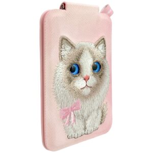 Magnetic phone wallet stand Nimmy New Big-Eye Cute Pets 2.0 Cat rožinės spalvos - Image 4
