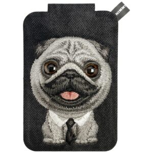 Magnetic phone wallet stand Nimmy New Big-Eye Cute Pets 2.0 Dog juodos spalvos - Image 1