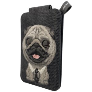 Magnetic phone wallet stand Nimmy New Big-Eye Cute Pets 2.0 Dog juodos spalvos - Image 4