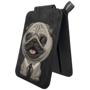 Magnetic phone wallet stand Nimmy New Big-Eye Cute Pets 2.0 Dog juodos spalvos - Image 5