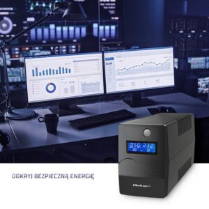 Qoltec 53977 Nepertraukiamo maitinimo šaltinis | Monolitas | 450VA | 240W | LCD | USB | RJ45 - Image 3