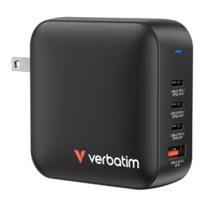 Verbatim Mini GaN Charger 165W Universalus Juoda AC Spartusis įkrovimas Vidaus - Image 1